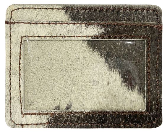 Tri-Colored Hair on Cowhide Slim Card Wallet #2